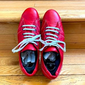NEW SERGIO Red Italian Genuine Leather Shoes Size 10.5